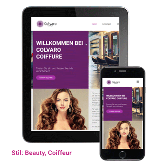Infofactory Seitenvorlagen: Beauty- Coiffeur